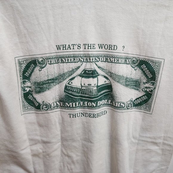 Vtg Stedman Women's V Neck T Shirt "Million Dollar Bill" Elliott #9 White Size M - Picture 11 of 12